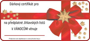 Dárkový certifikát - vánoční